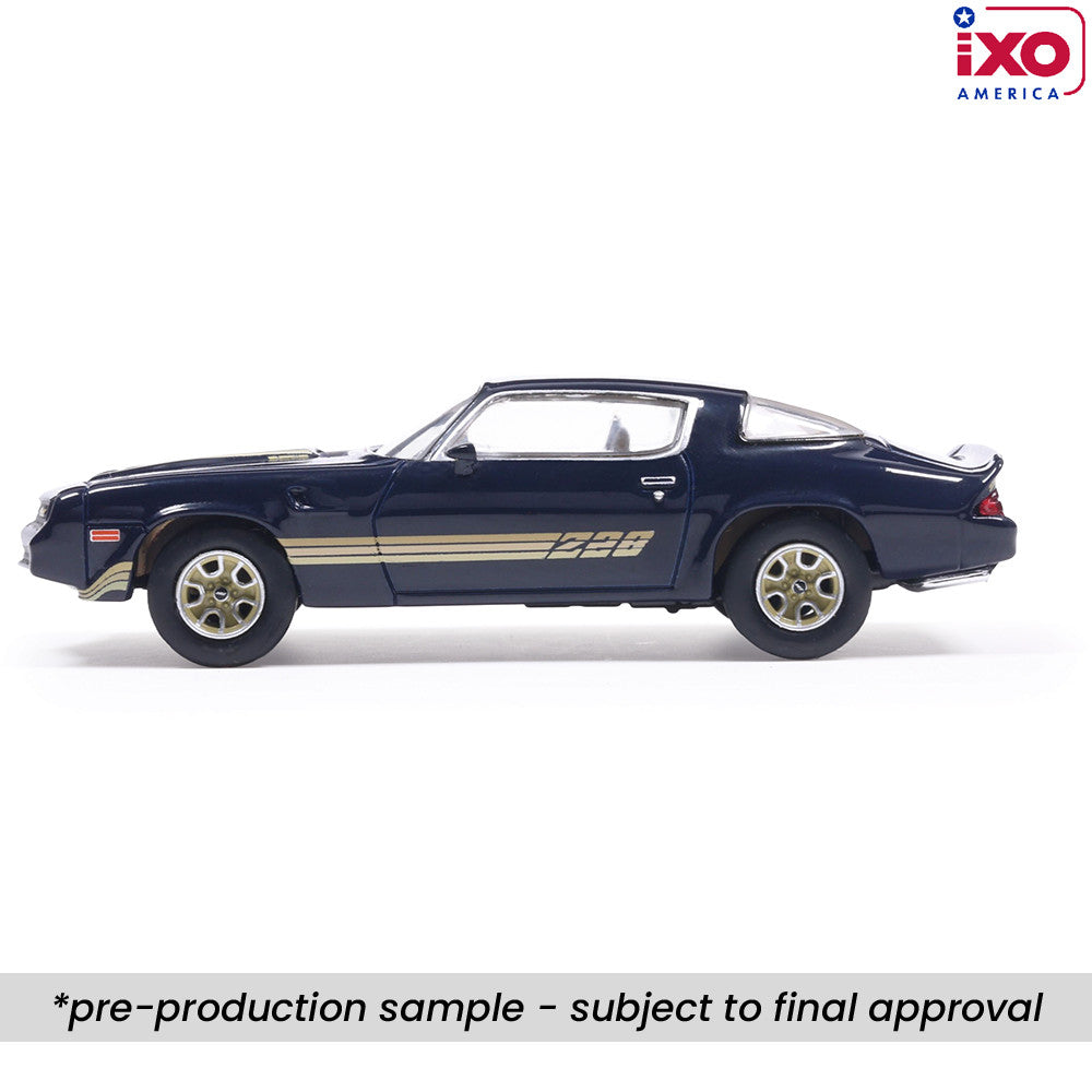 (PRE-0RDER 2026) 1981 Chevrolet Camaro Z28 - (Dark Blue Metallic/Gold Stripe)
