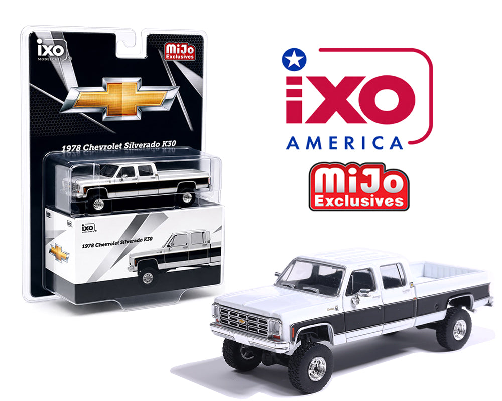 1978 Chevrolet Silverado K30 Crew Cab Fleetside Lifted (Black & White) IAPR1012