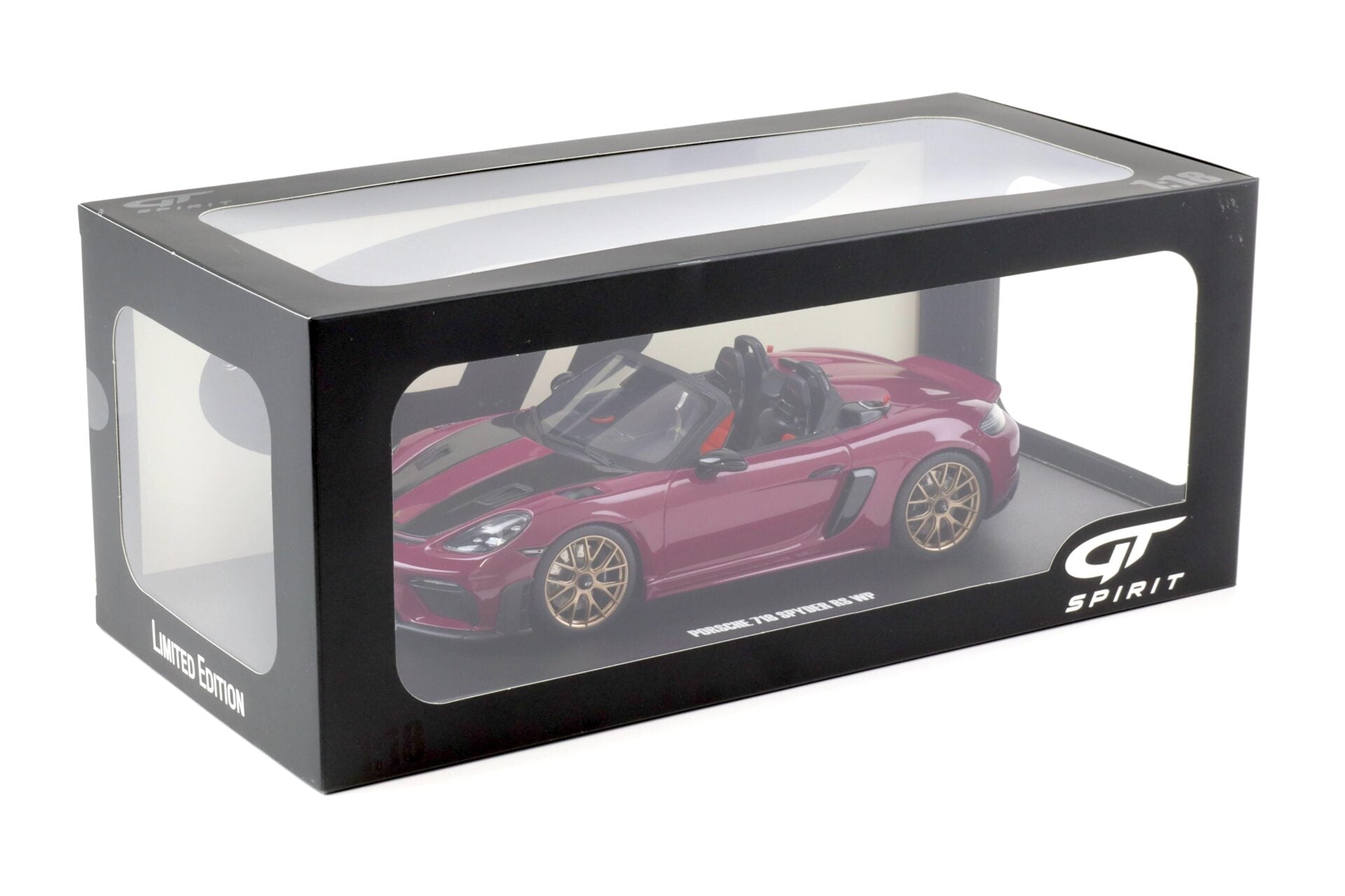 GT SPIRIT-Porsche 718 Spyder RS Weissach Package 2023 Ruby Star