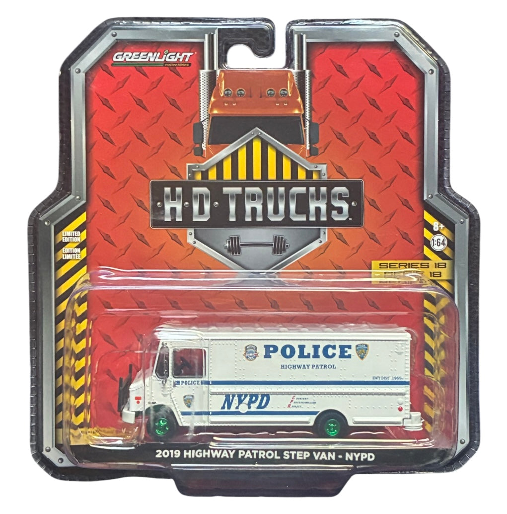 CHASE CAR GreenLight HD Trucks Series 18 2019 NYPD Highway Patrol Step Van 1:64 – GL33180-C-CHASE
