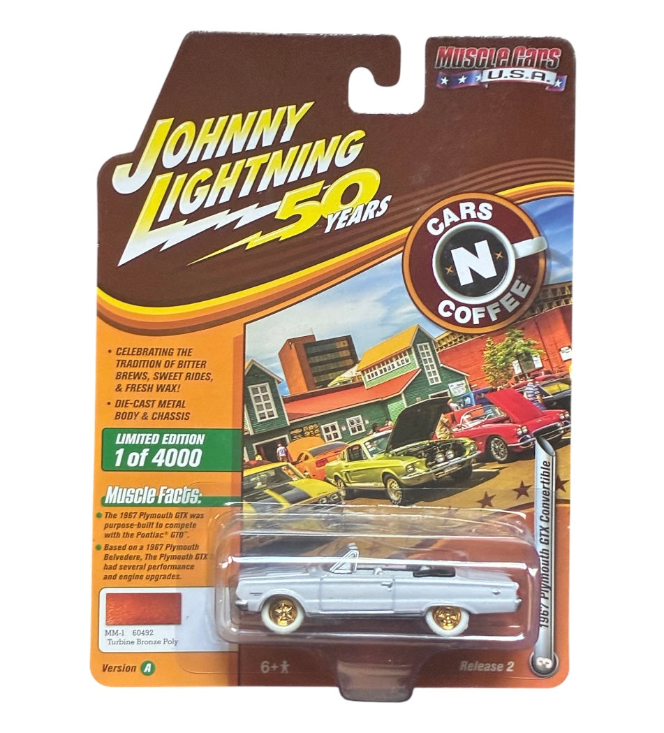 CHASE CAR – Plymouth GTX Convertible 1967 – Cars N Coffee – Muscle Cars U.S.A. 2A – Johnny Lightning 1:64 – JLMC020-2A-3-CHASE