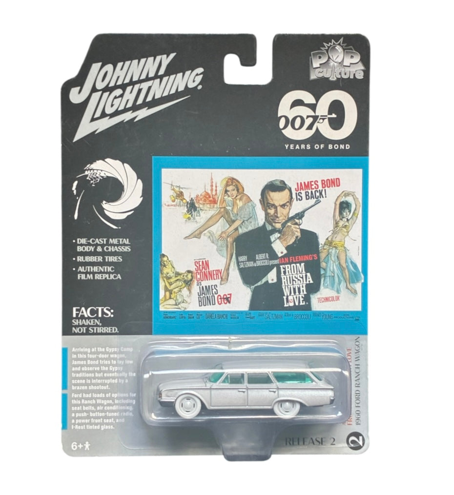 CHASE CAR – Johnny Lightning – 1960 Ford Ranch Wagon – James Bond From Russia with Love – Pop Culture Release 2 – 1:64 – JLPC007-2-2-CHASE