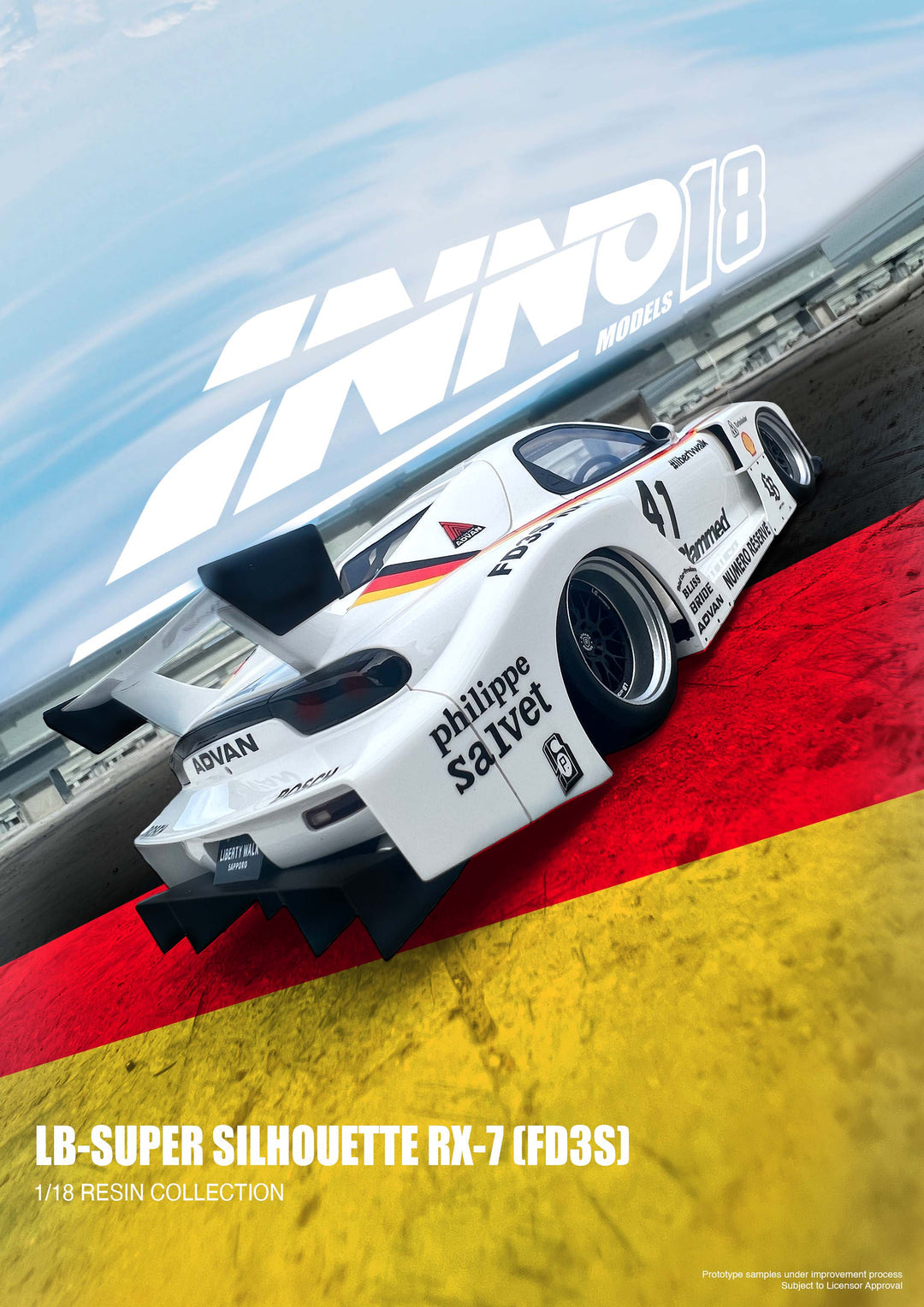 1:18 Mazda RX7 (FD3S) LB-SUPER SILHOUETTE WHITE