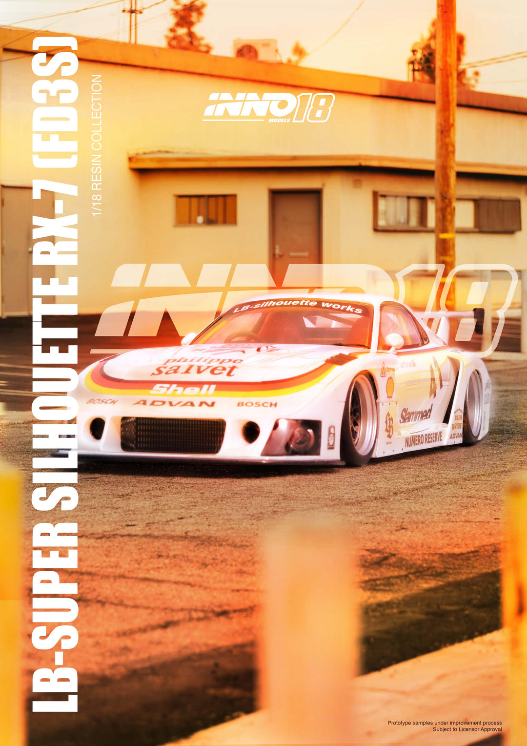 1:18 Mazda RX7 (FD3S) LB-SUPER SILHOUETTE WHITE