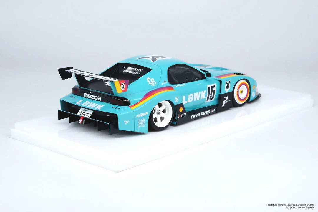 Inno18 1:18 Mazda RX7 (FD3S) LB-SUPER SILHOUETTE BLUE IN18-LBWKRX7-03