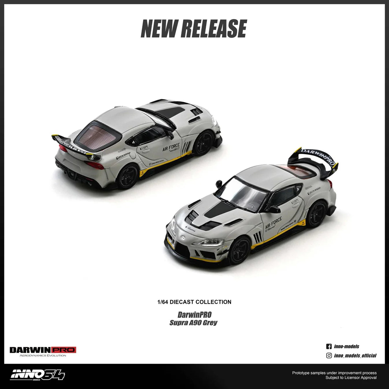 Toyota Supra A90 DarwinPRO Gris Mat INNO64 1:64 IN64-A90DP-MGRAY