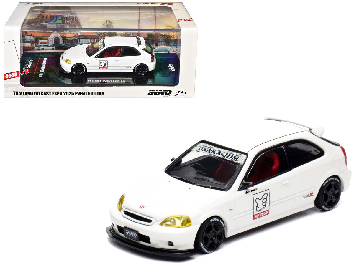 INNO64 1/64 - Honda Civic TYPE-R (EK9) White Thailand Diecast Expo 2025 IN64-EK9-TDE25