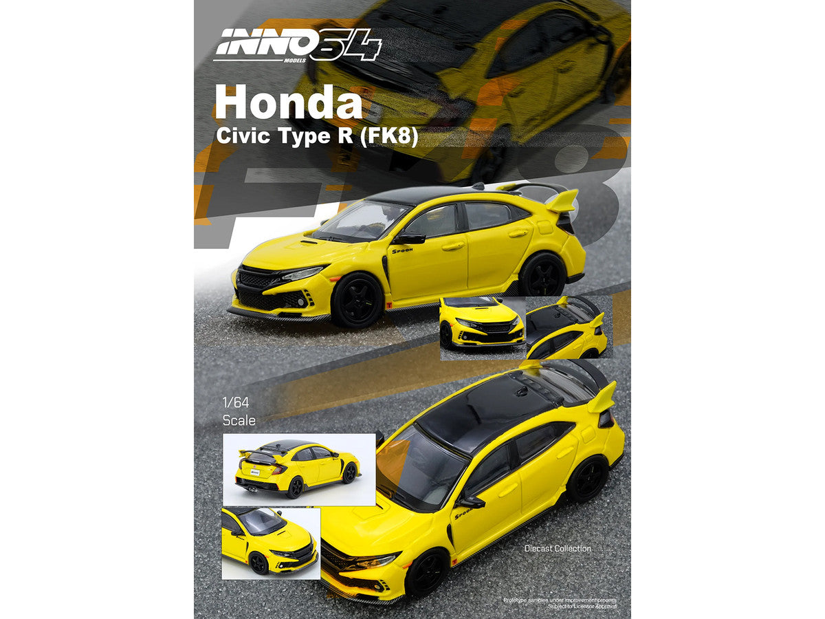 INNO64 1/64-HONDA CIVIC TYPE-R (FK8) Yellow IN64-FK8-YL