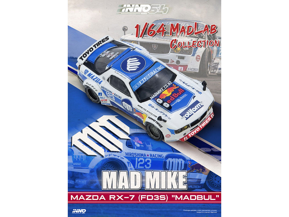 INNO64 1/64 - Mazda RX7 (FD3S) "Pandem Rocket Bunny" Madbul Madlab Collection 001 - IN64-MADLAB01-MADBUL