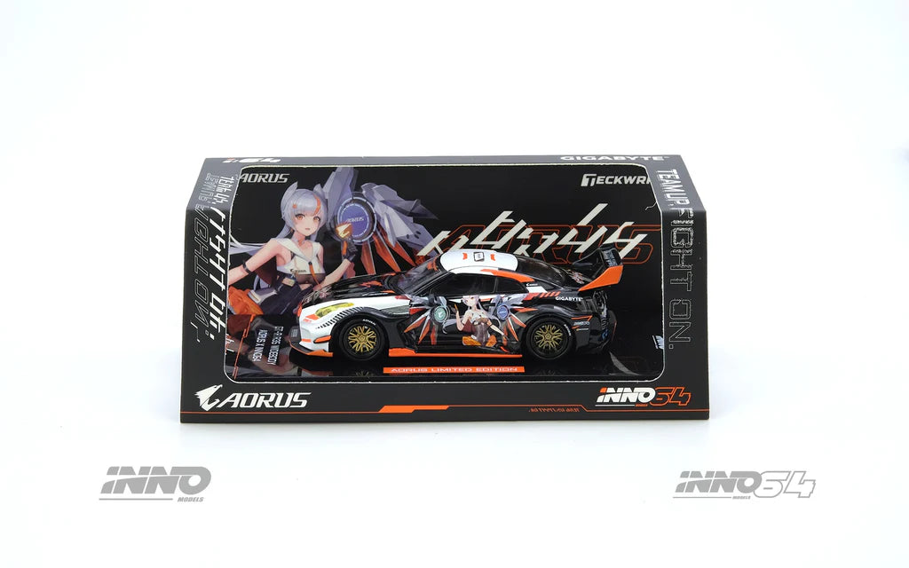 INNO64 1/64 - Nissan GT-R R35 Widebody Aorus X INNO64 Limited Edition - IN64-R35LB-AORUS