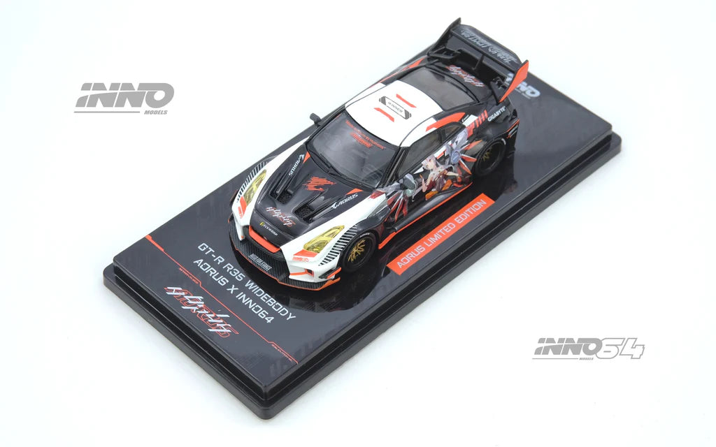 INNO64 1/64 - Nissan GT-R R35 Widebody Aorus X INNO64 Limited Edition - IN64-R35LB-AORUS