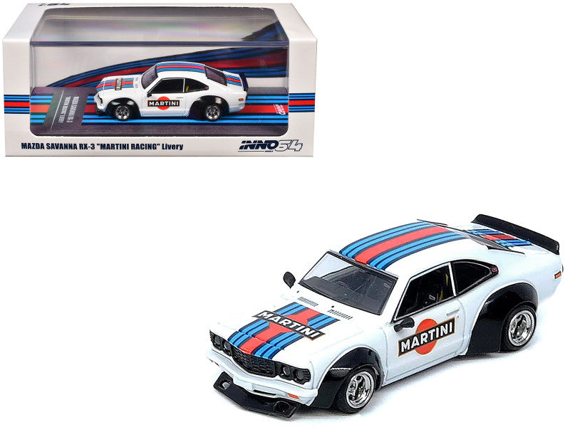 INNO64 1/64, MAZDA SAVANNA RX3 "MARTINI RACING" Livery IN64-RX3-MTN