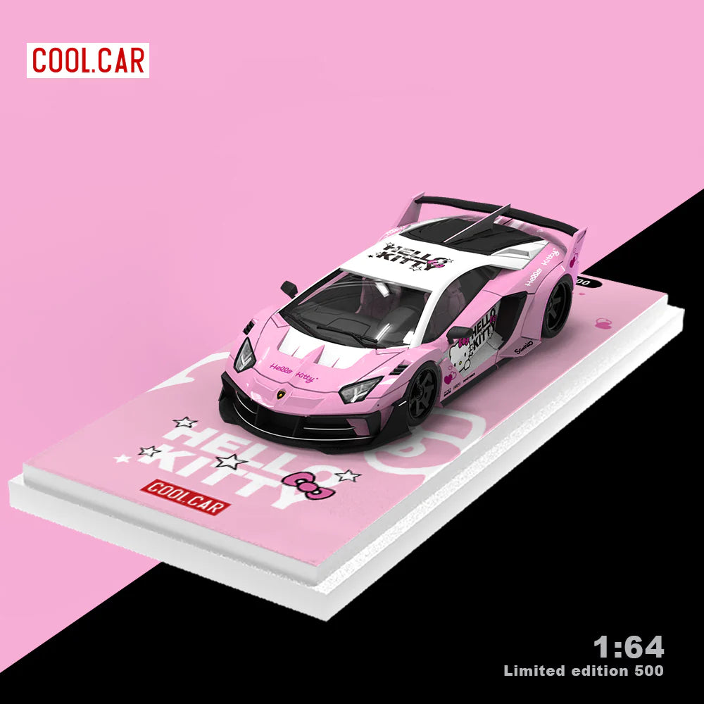 CoolCar 1:64-Lamborghini Aventador GTEVO Kitty Light Pink CC643825