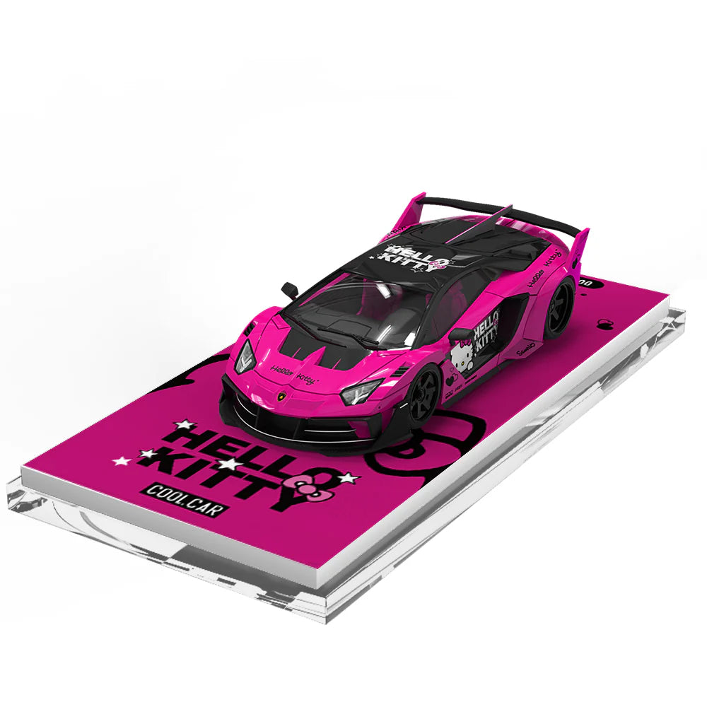 CoolCar 1:64-Lamborghini Aventador GTEVO Kitty Dark Pink CC643826