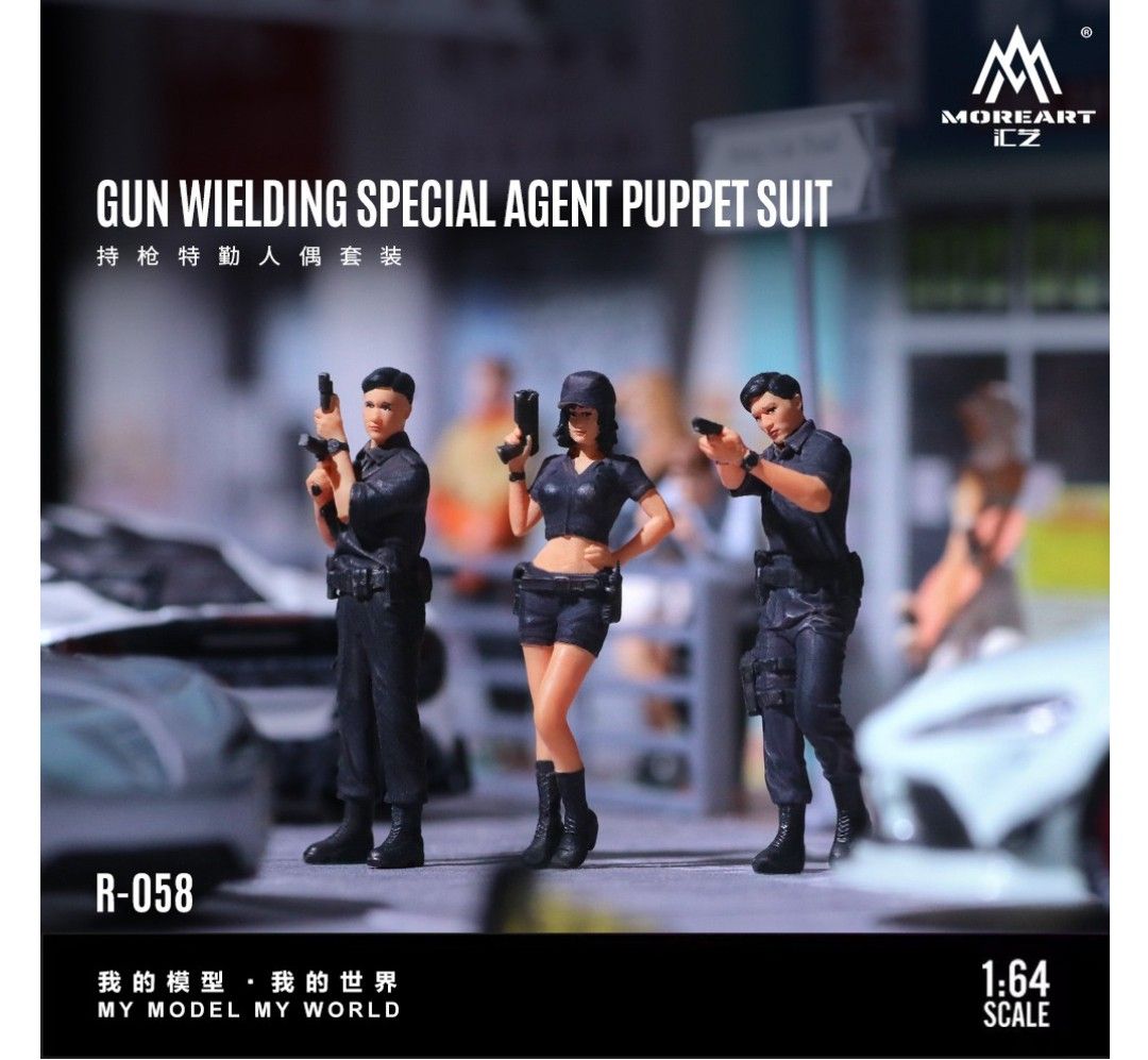 MoreArt 1/64 - Armed Special Forces 3-Figure Set MO223058