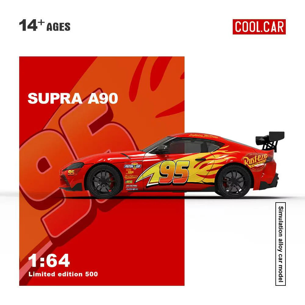 CoolCar 1:64- Toyota Supra A90- Lightning McQueen CC647416