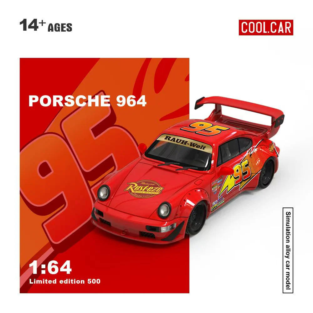 CoolCar 1:64- Porsche 964- Lightning McQueen CC640883