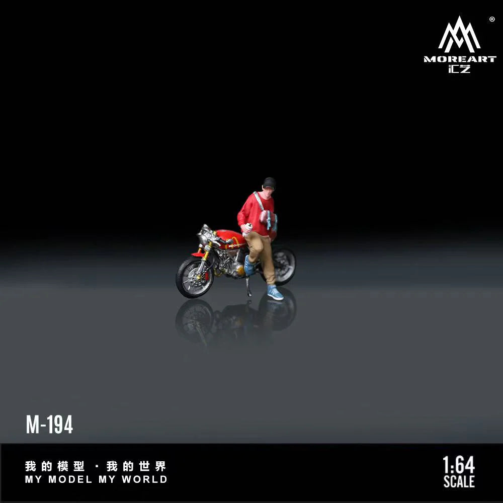 MoreArt 1:64 Ducati McDonald’s Motorcycle Casual Rider Doll – MO222194
