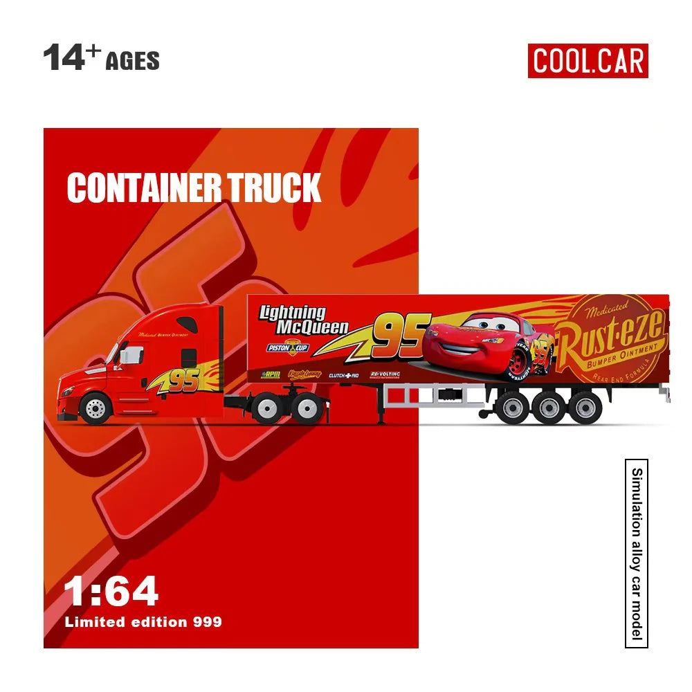 Cool Car 1:64 Freightliner Container Truck – Lightning McQueen Livery CC800116