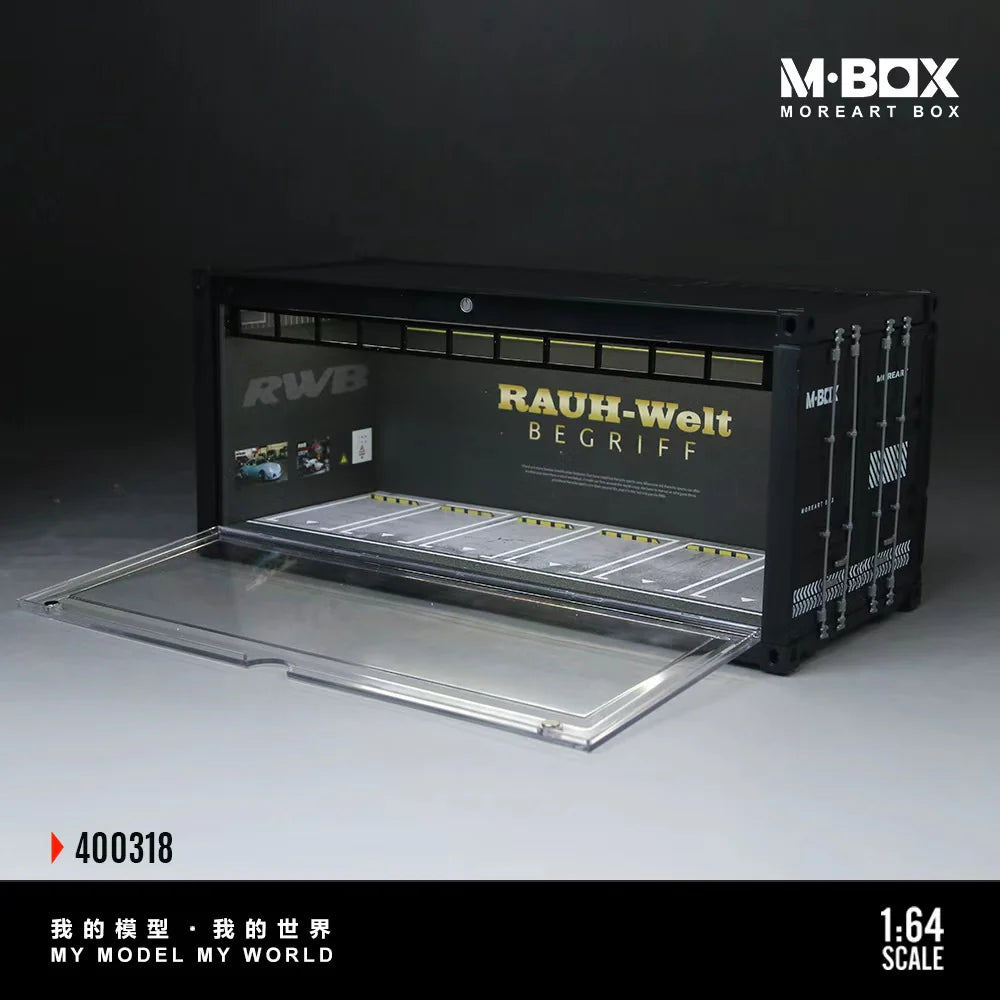 Scène de rangement conteneur RAUH-Welt Porsche C – MBox 1:64 MB400318
