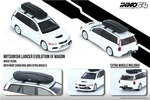 Mitsubishi Lancer Evolution IX Wagon Avec Coffre De Toit (Blanc)