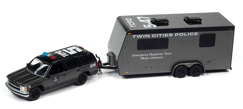 TWIN CITIES POLICE - 1997 Chevrolet Tahoe with Camper Trailer GREY