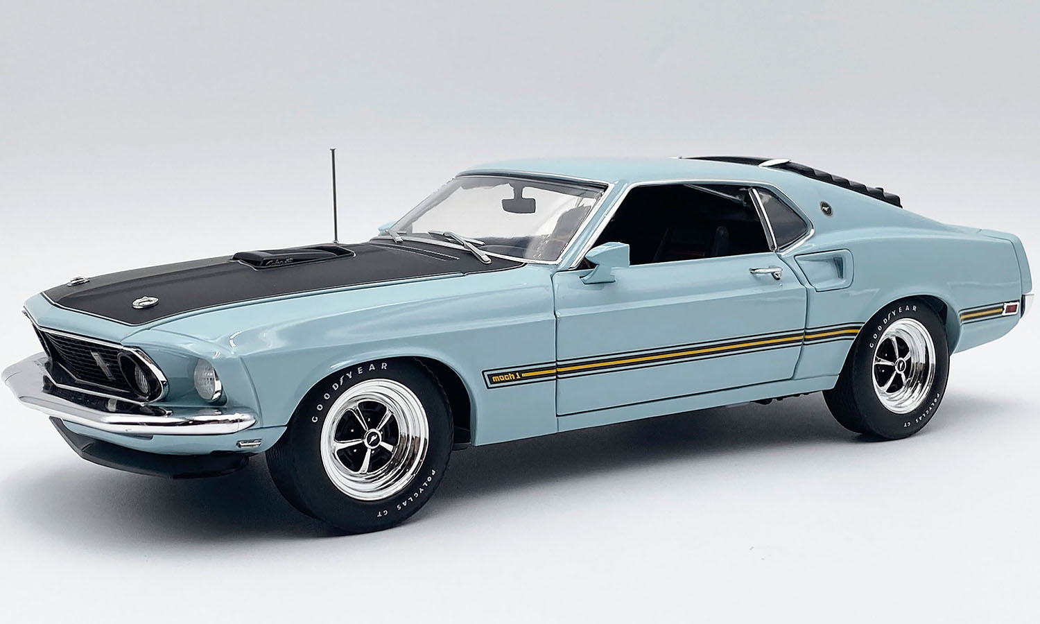 1969 Ford Mustang 428 Cobra Jet Mach 1 (Aztec Aqua)