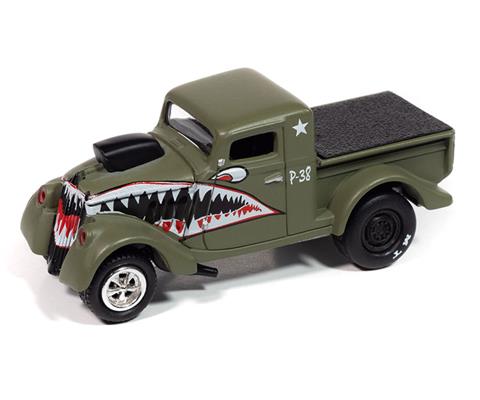 Johnny Lightning Duo-Pack 2025 Release 1- Set-B , Willys Gassers, 1941 Willys & 1933 Willys Gasser Pickup