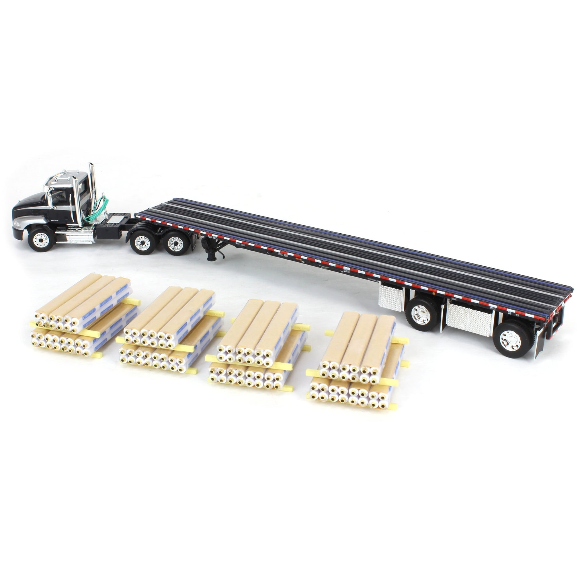 1/64 Mack Pinnacle with 53ft Wilson Roadbrute Trailer & Pallet Load (DCP by First Gear)