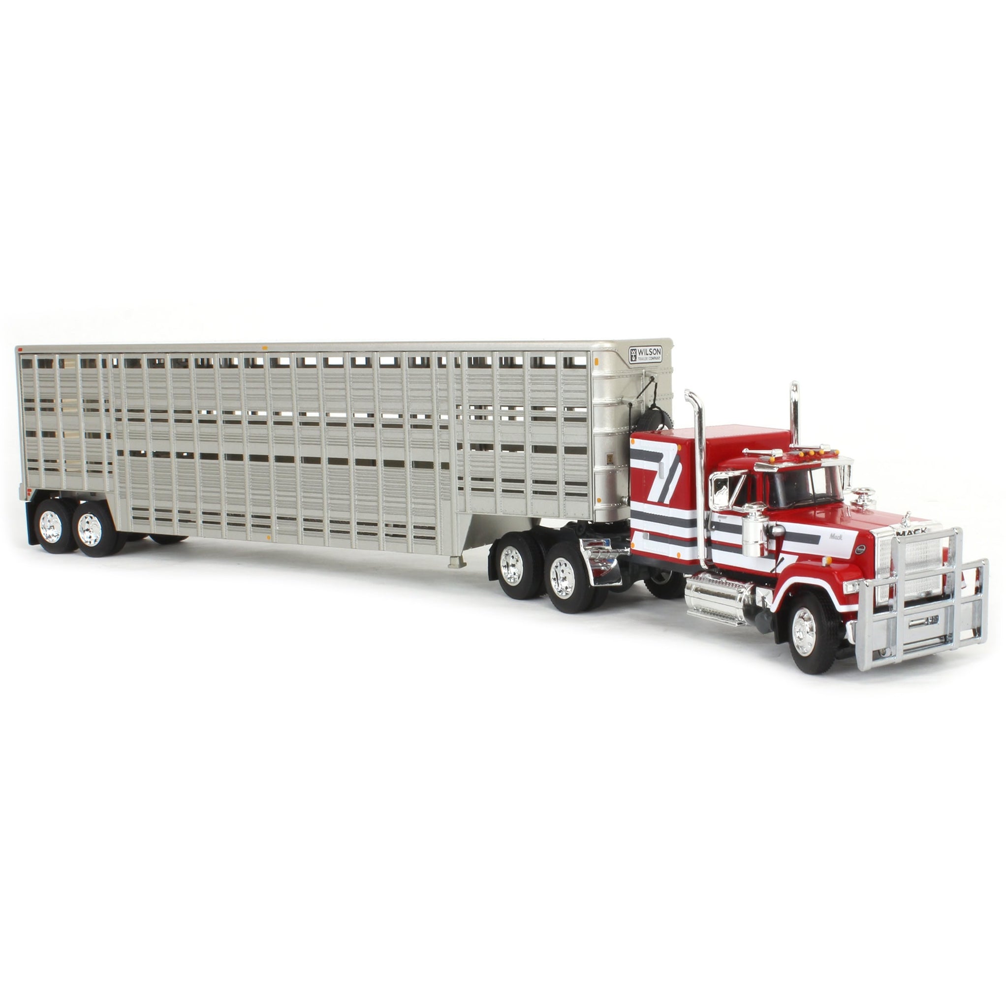 1/64 Mack Super-Liner with 45ft Wilson Vintage Livestock Trailer, DCP by First Gear