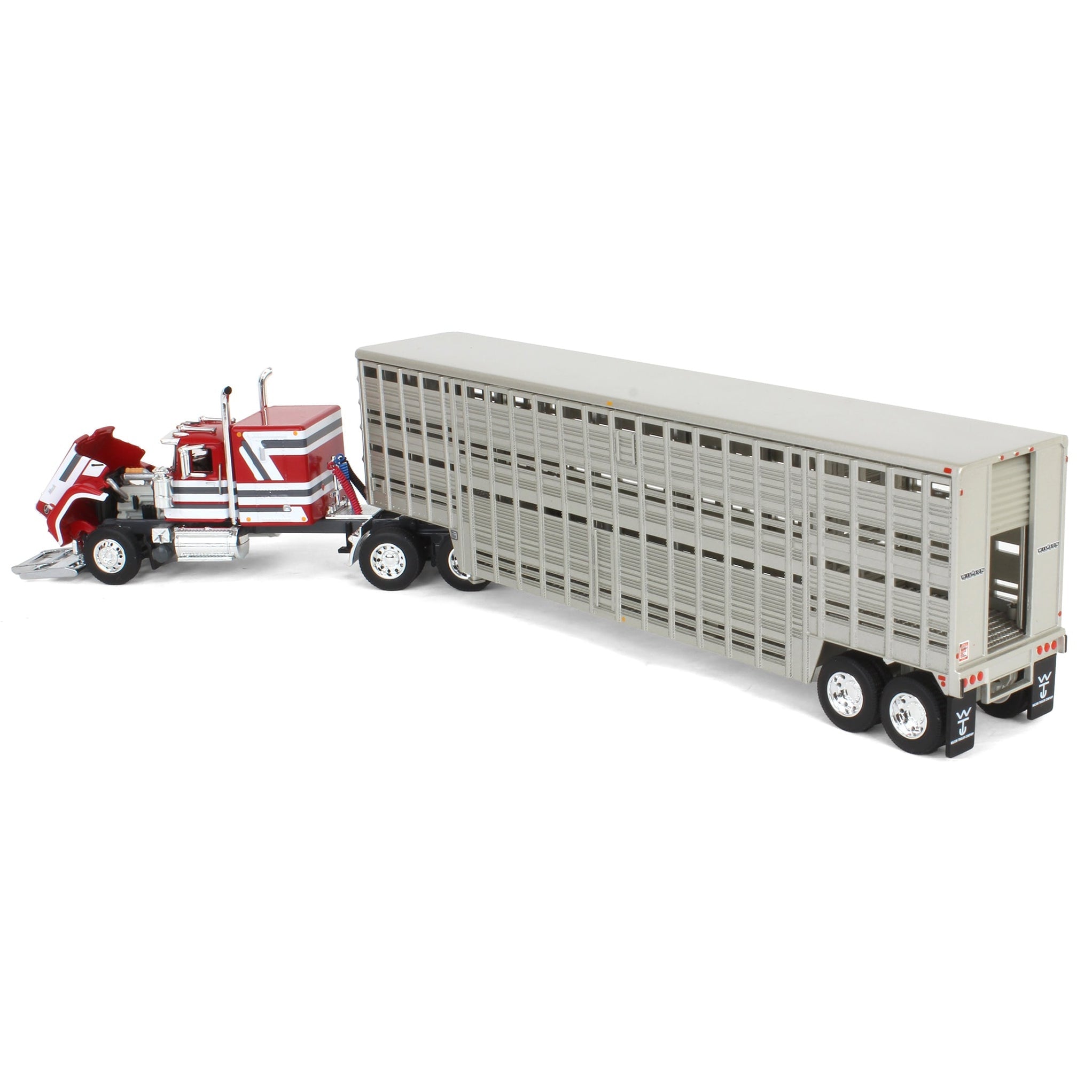 1/64 Mack Super-Liner with 45ft Wilson Vintage Livestock Trailer, DCP by First Gear
