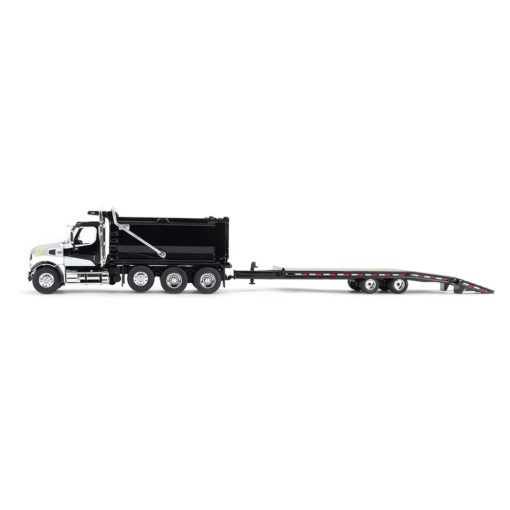 1/64 Black Western Star 49X with Ox Bodies Dump & Beaver Tail Trailer, DCP by First Gear