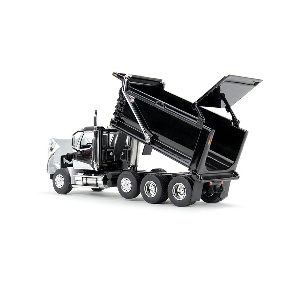 1/64 Black Western Star 49X with Ox Bodies Dump & Beaver Tail Trailer, DCP by First Gear