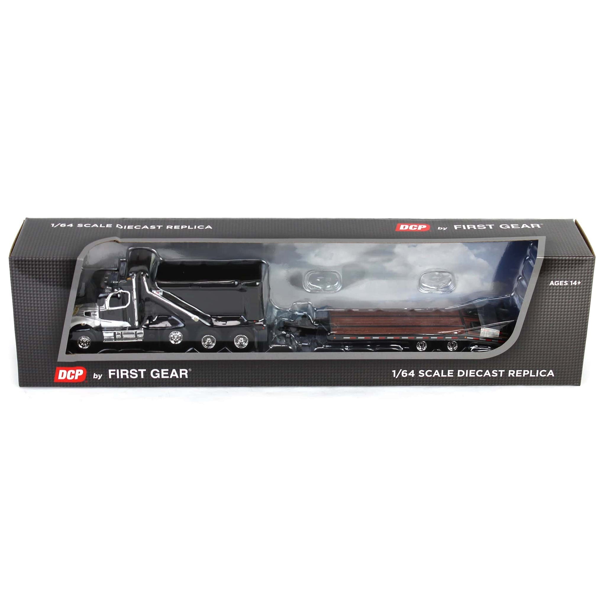 1/64 Black Western Star 49X with Ox Bodies Dump & Beaver Tail Trailer, DCP by First Gear