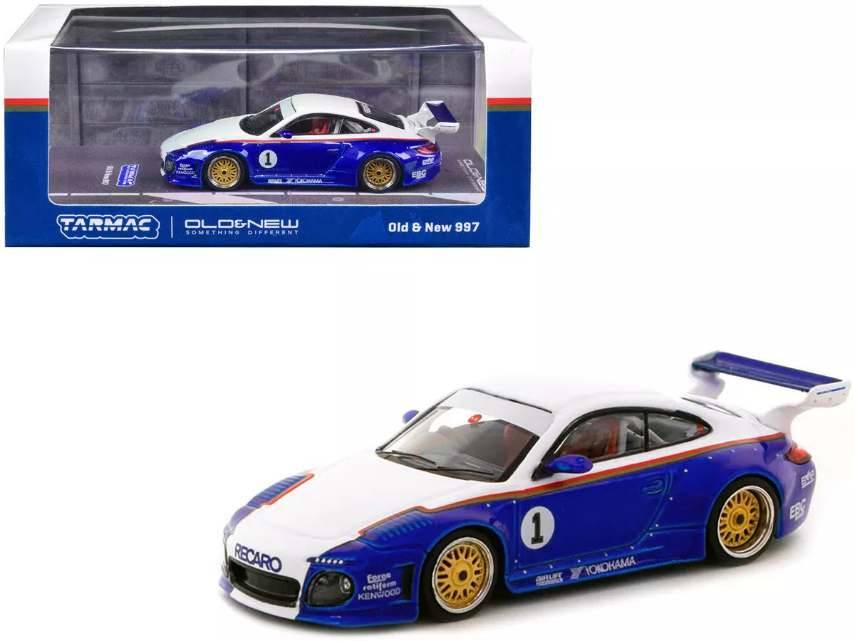 Porsche 997 Old & New (Blue with White and Red stripes)