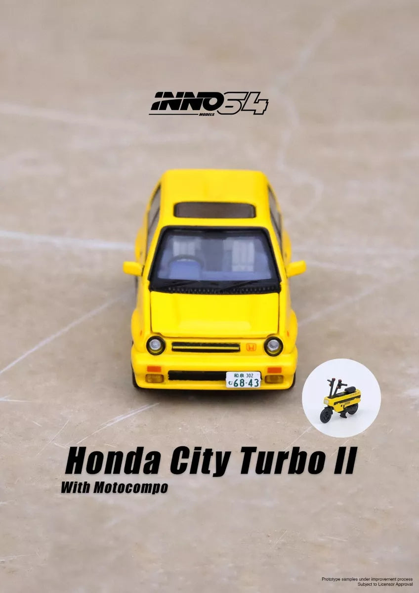 Honda City Turbo II Avec Motocompo (Jaune)