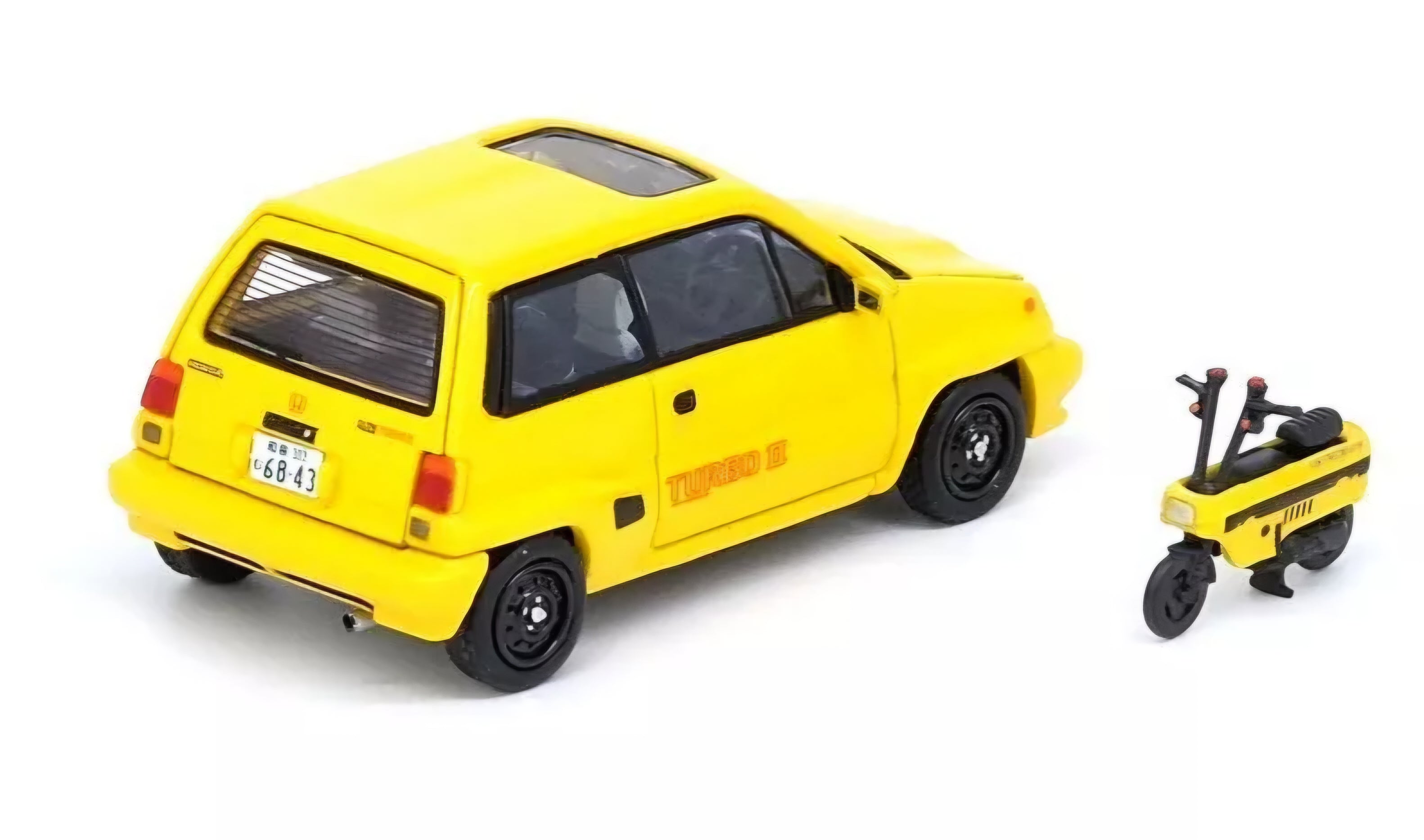 Honda City Turbo II Avec Motocompo (Jaune)