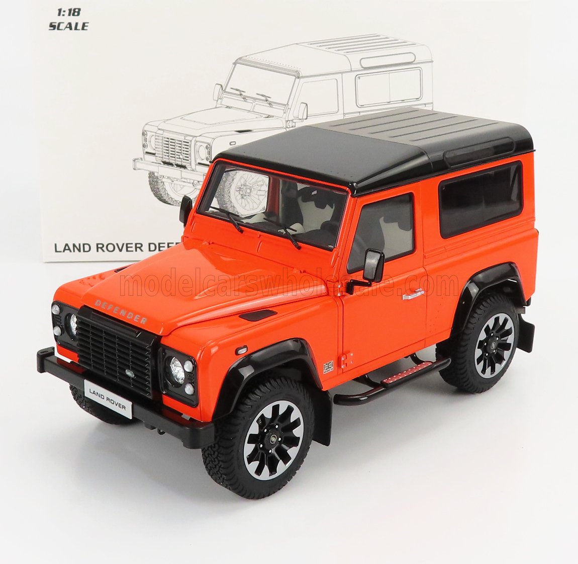 Land Rover Defender 90 2018 Works V8 70th Edition-(Orange)