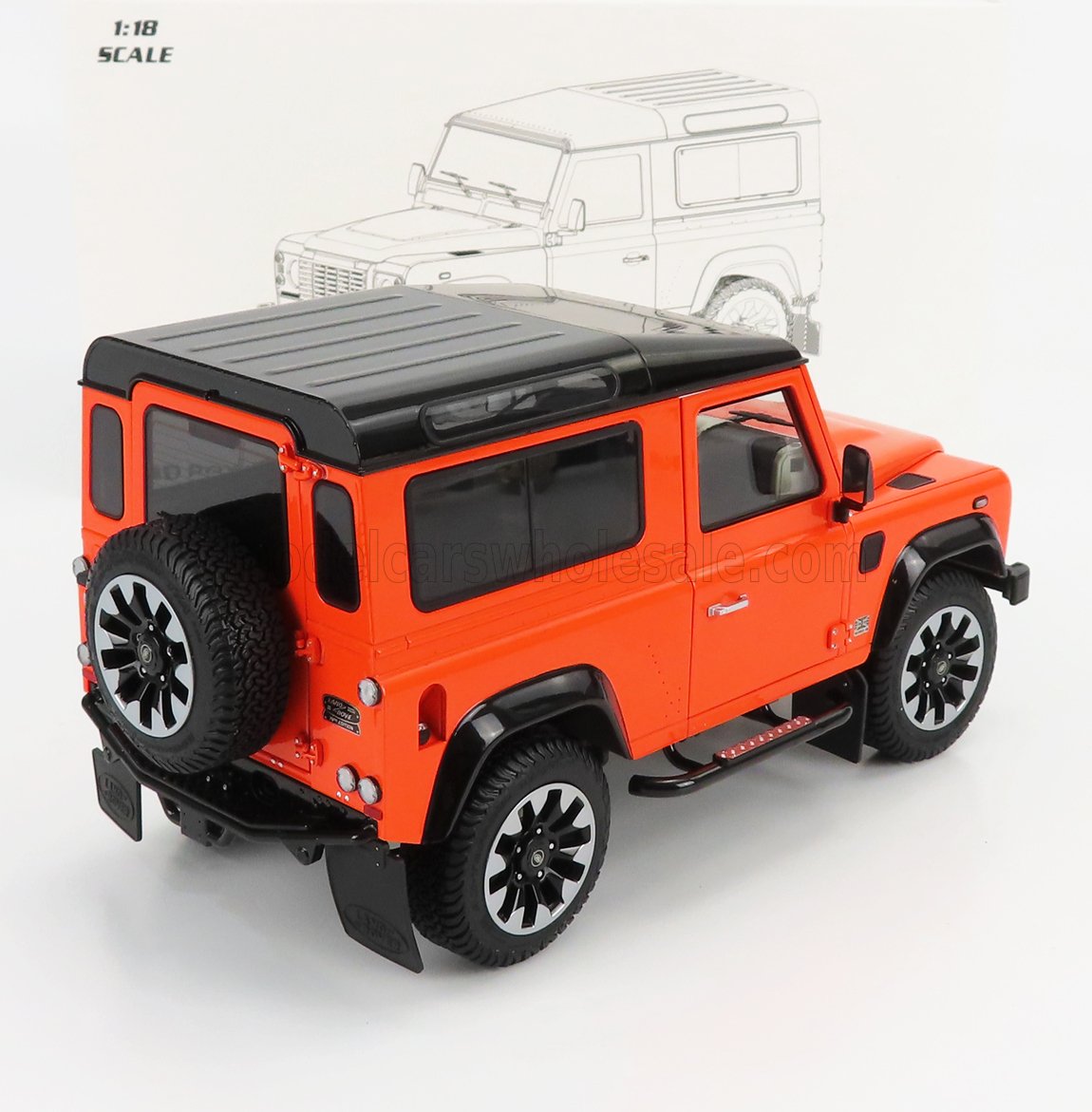 Land Rover Defender 90 2018 Works V8 70th Edition-(Orange)