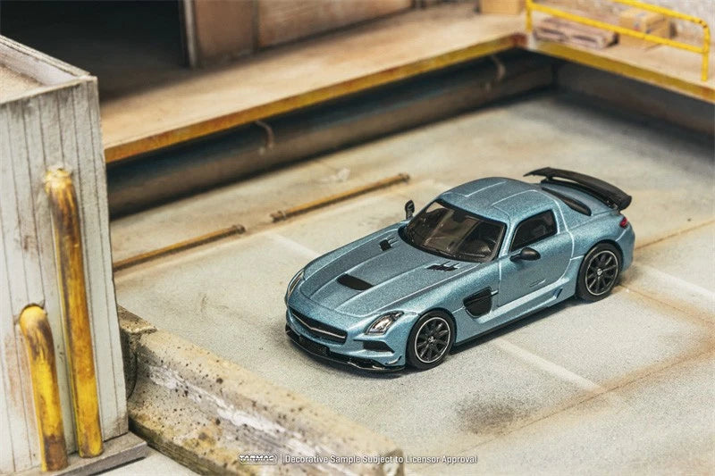 Tarmac Works 1:64, Mercedes-Benz SLS AMG Coupé Black Series Matte Blue T64G-027-MB
