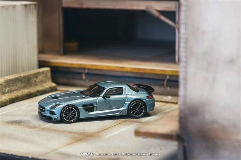 Tarmac Works 1:64, Mercedes-Benz SLS AMG Coupé Black Series Matte Blue T64G-027-MB