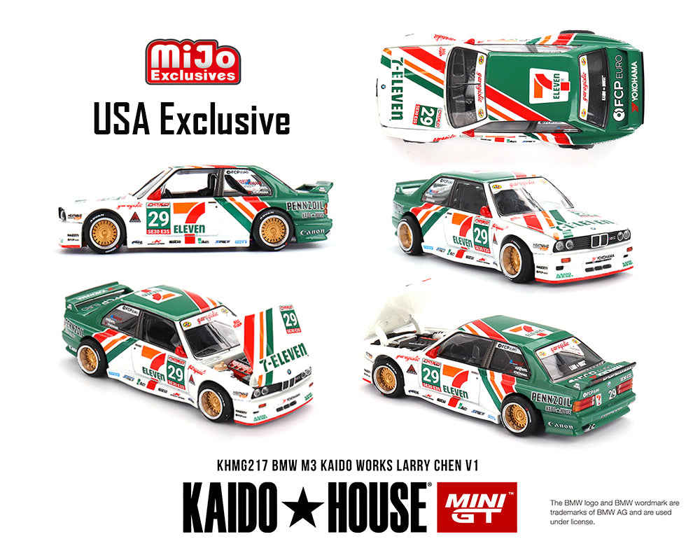 (Limit 2 per client) Kaido House x Mini GT- BMW M3 Kaido Works Larry Chen V1 – USA Exclusive – MiJo Exclusives KHMG217