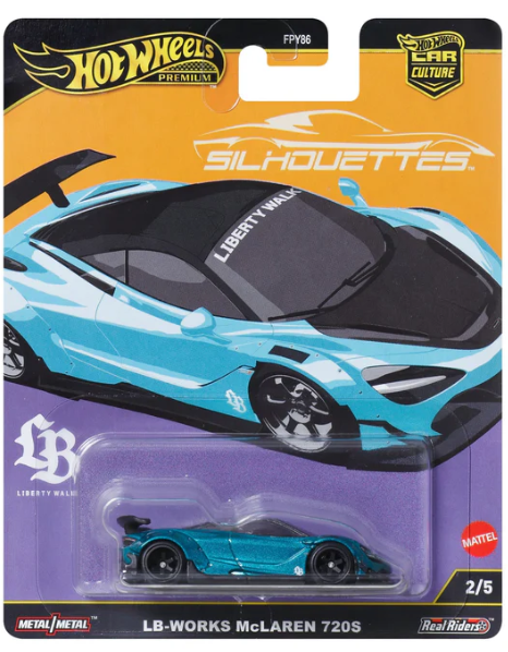 Hot Wheels Premium- Car Cultures 2025-SILHOUETTES SERIES , LB-WORKS McLaren 720S, 2/5 (JBK47)