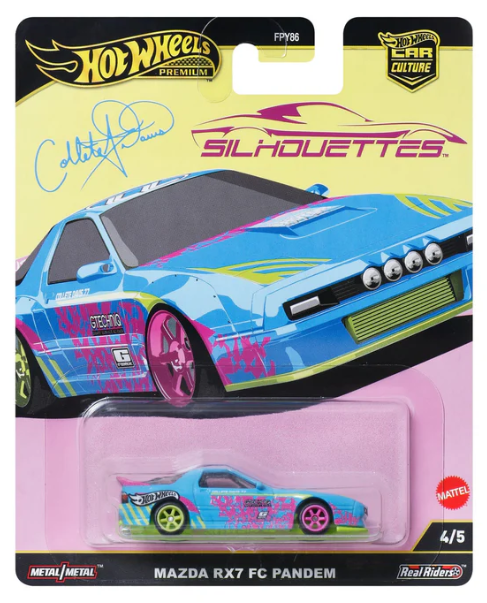 Hot Wheels Premium- Car Cultures 2025-SILHOUETTES SERIES , Mazda RX7 FC Pandem, 4/5 (JBK60)