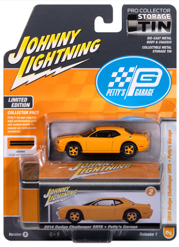Pettys Garage - 2014 Dodge Challenger in Yellow/Orange with Black Stripes