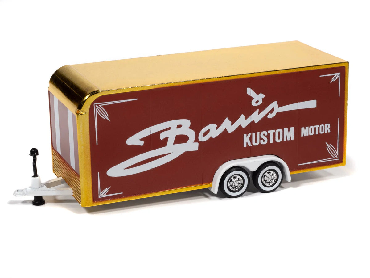 Johnny Lightning 1:64 Barris Kopper Kart avec remorque fermée – Copper & White – JLBT024-2-1