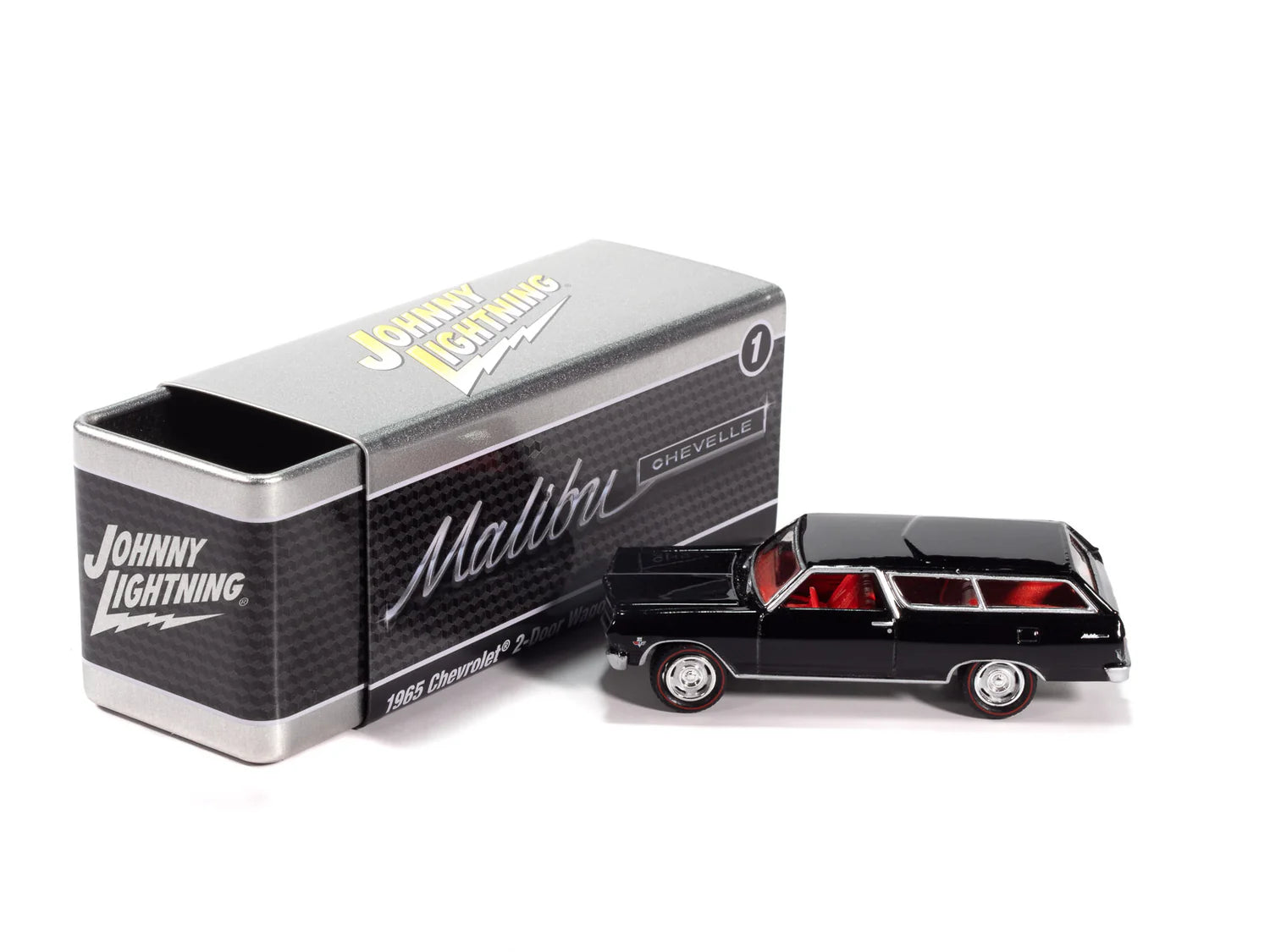 Johnny Lightning-1965 Chevy 2-Door Wagon-(Black) JLCT017-1