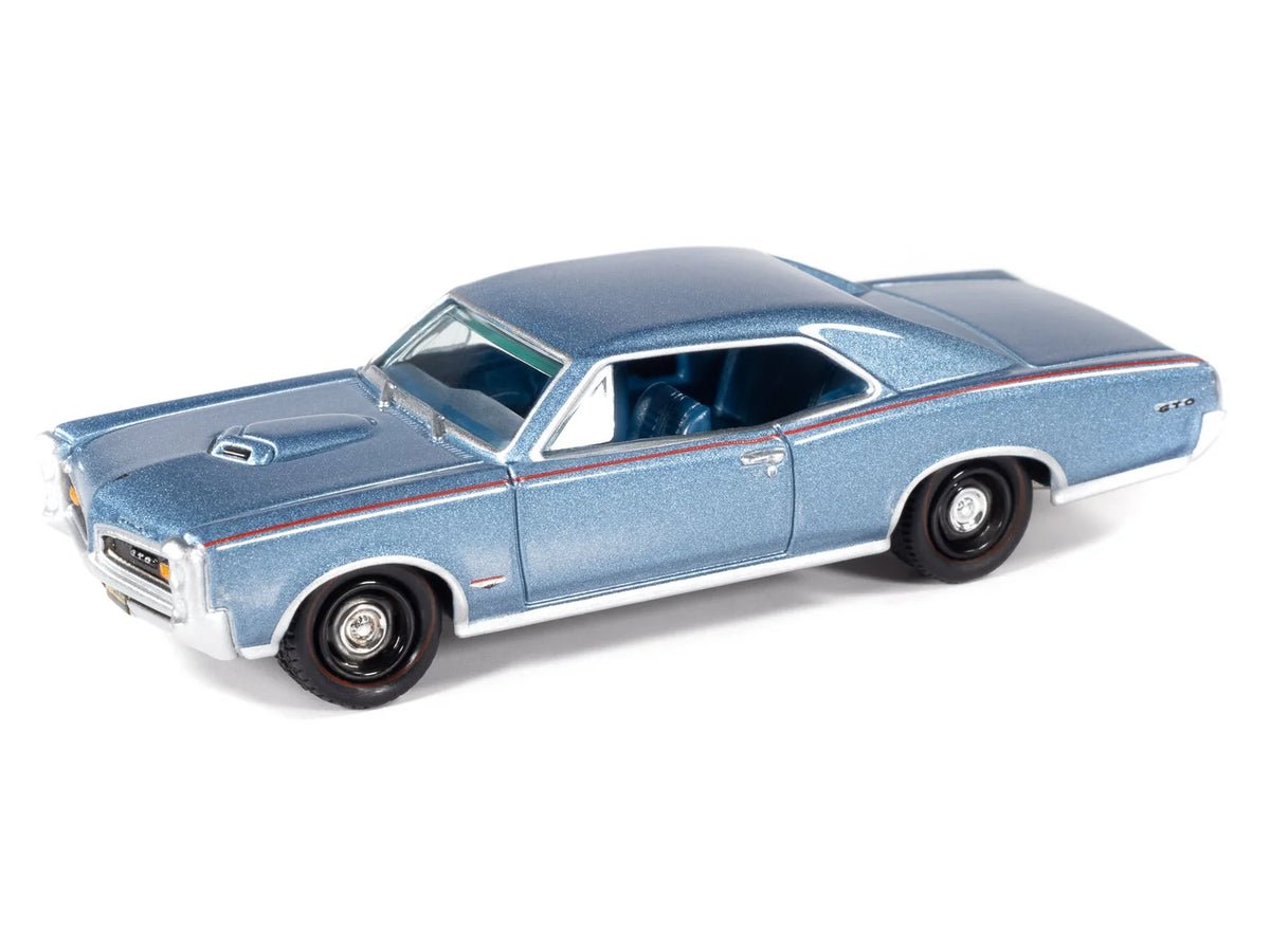 Johnny Lightning 1:64 Muscle Cars USA 1966 Pontiac GTO – Fontaine Blue Poly – Mecum Auctions – JLMC035-3B-3