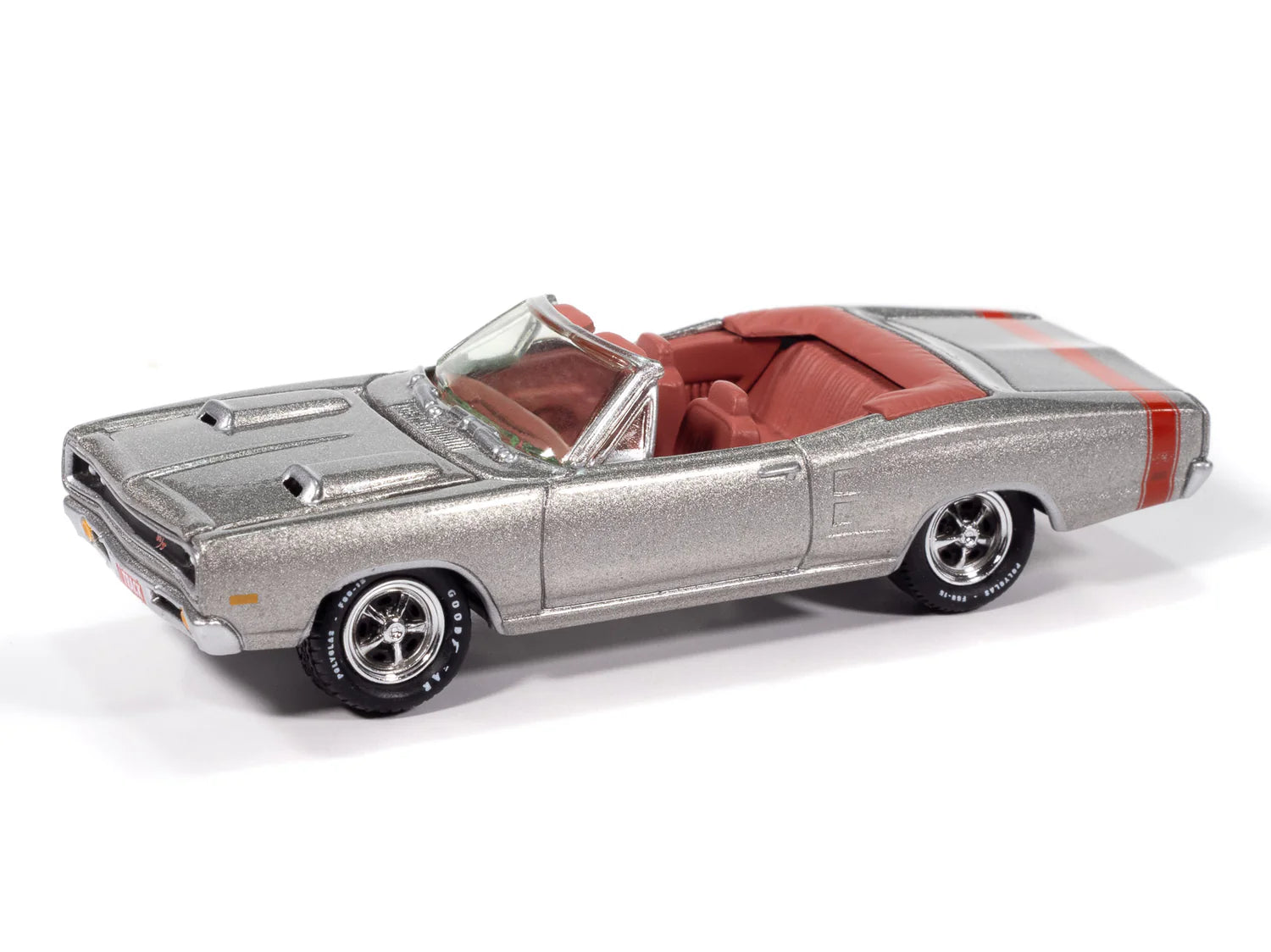 Johnny Lightning-1969 Dodge Coronet R/T Convertible in A4 Silver (JLMC038-6)
