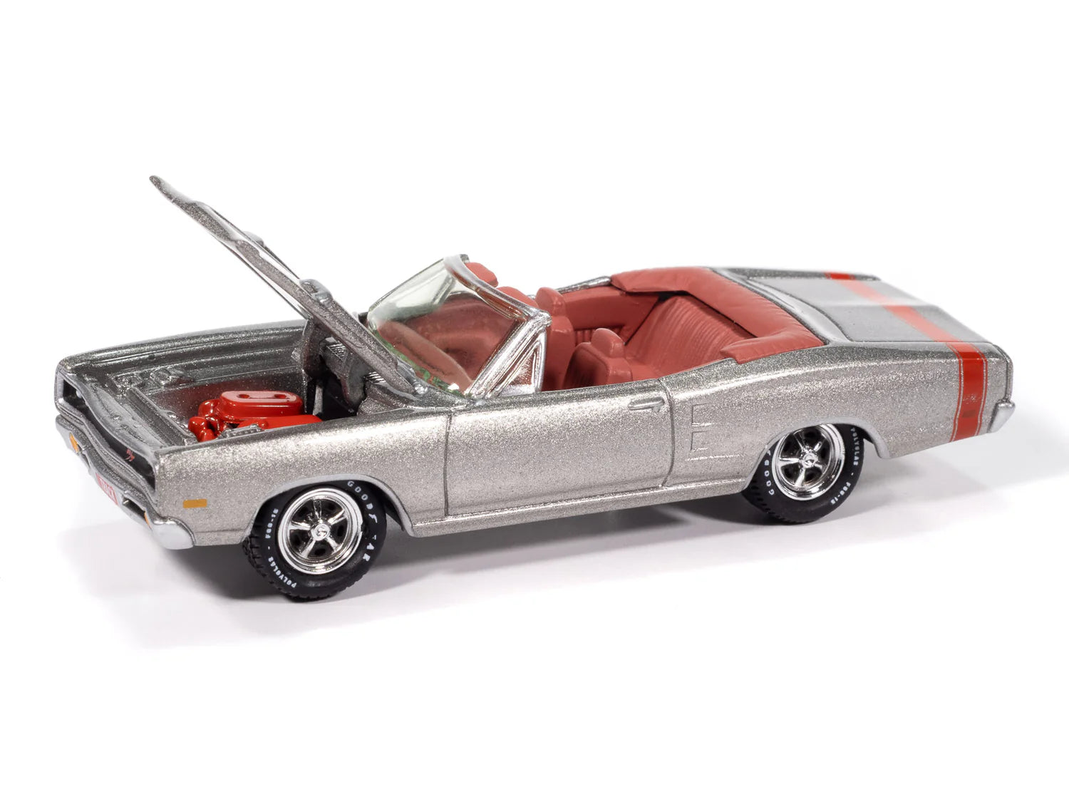 Johnny Lightning-1969 Dodge Coronet R/T Convertible in A4 Silver (JLMC038-6)
